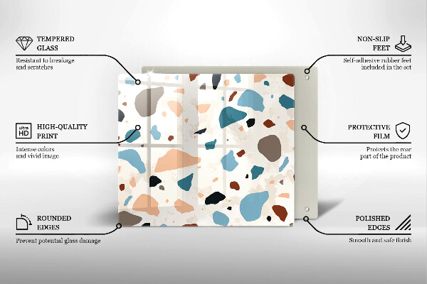 Protège plaque de cuisson Grès décoratif