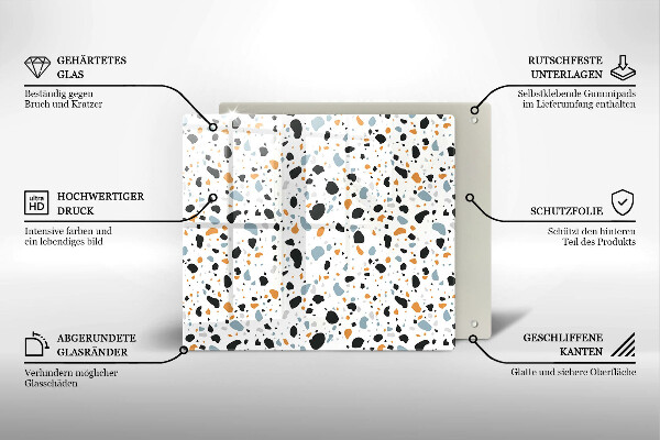 Protège plaque de cuisson Grès décoratif