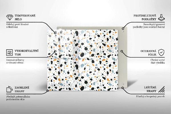 Protège plaque de cuisson Grès décoratif