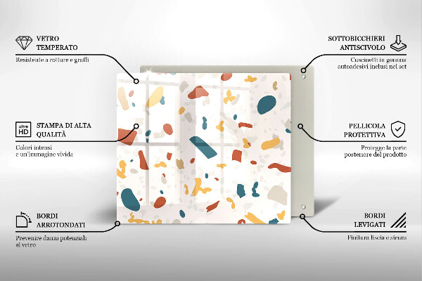 Protège plaque de cuisson Grès décoratif