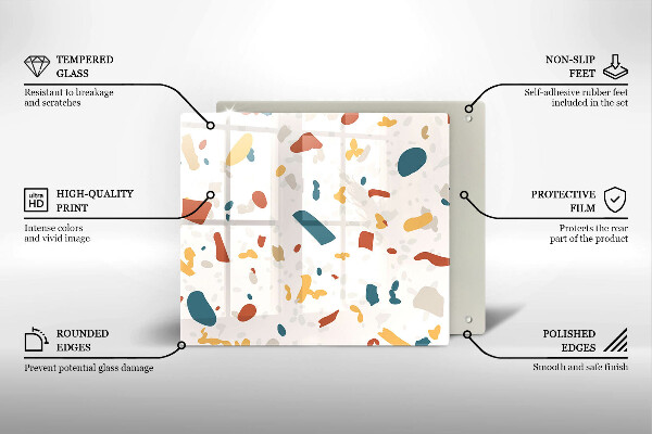 Protège plaque de cuisson Grès décoratif