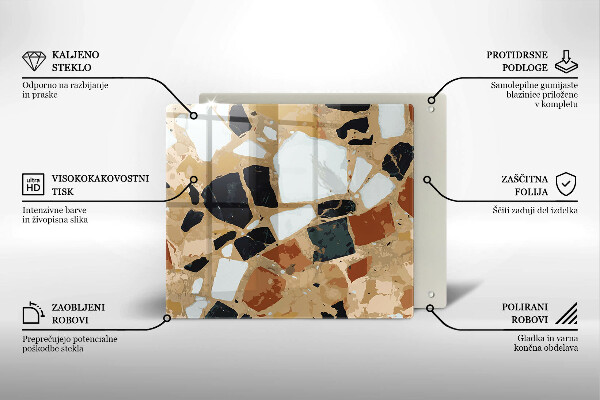 Protège plaque de cuisson Assiette pierres décoratives