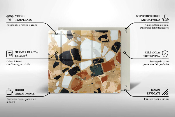 Protège plaque de cuisson Assiette pierres décoratives