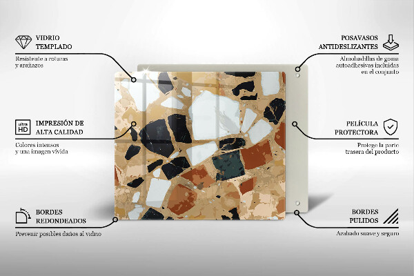 Protège plaque de cuisson Assiette pierres décoratives