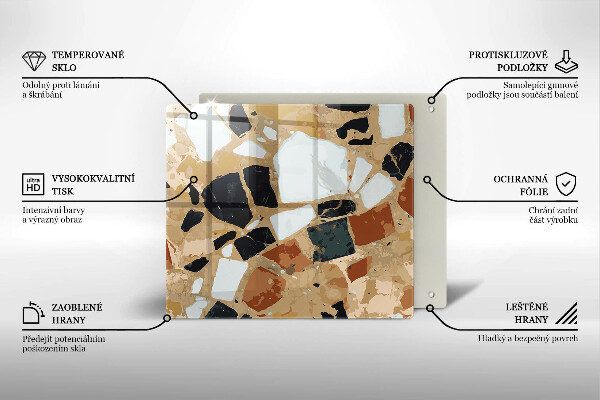 Protège plaque de cuisson Assiette pierres décoratives