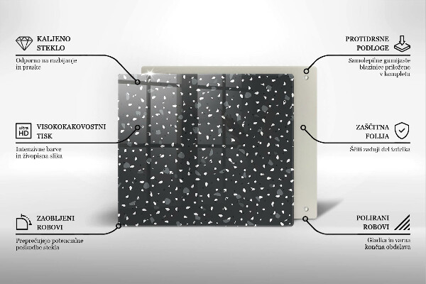 Protège plaque de cuisson Pierre décorative