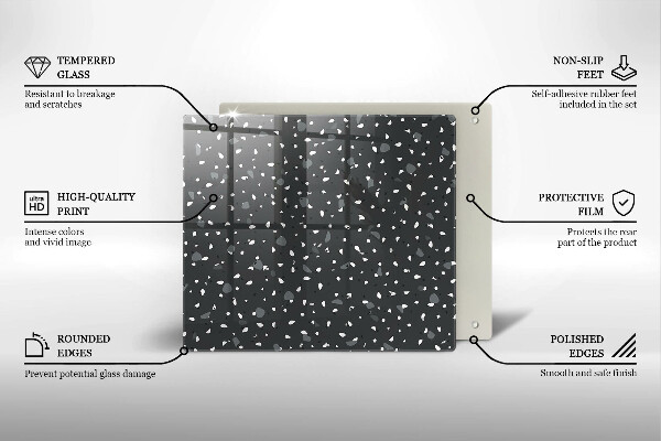 Protège plaque de cuisson Pierre décorative