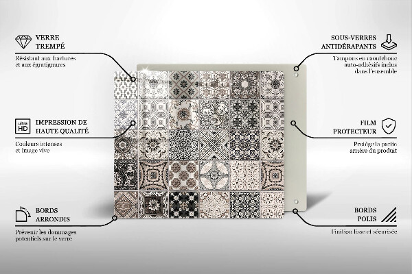 Protection plaque induction Carreaux décoratifs