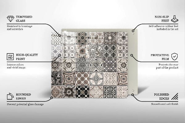 Protection plaque induction Carreaux décoratifs