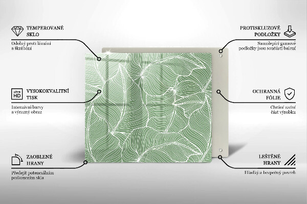 Protection plaque induction Feuilles linéaires