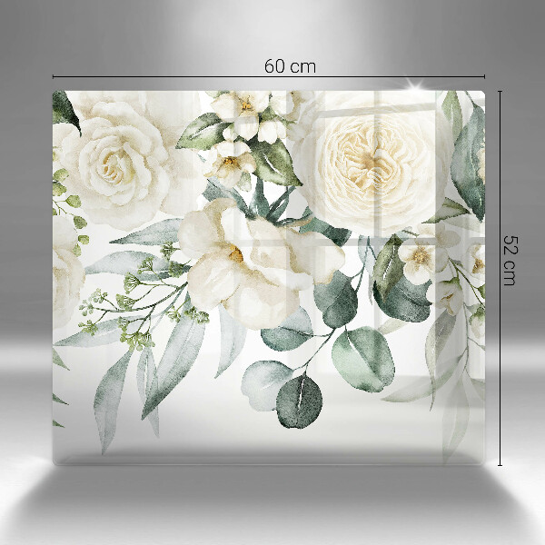 Protection plaque induction Fleurs aquarelles