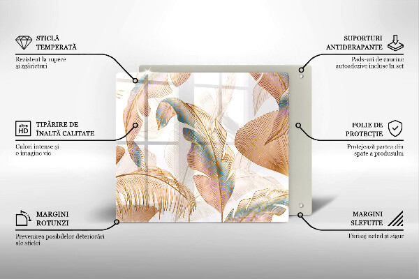 Protection plaque induction Plumes et feuilles de bohème