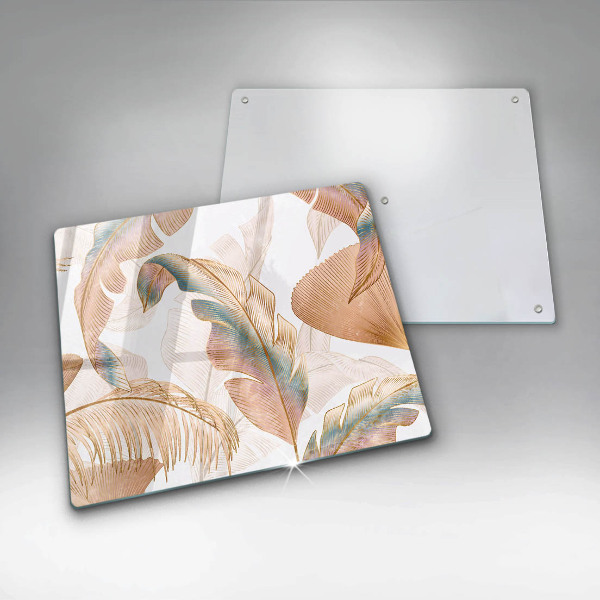 Protection plaque induction Plumes et feuilles de bohème