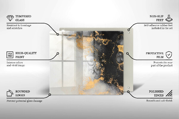 Protection plaque induction Abstraction avec de l'or