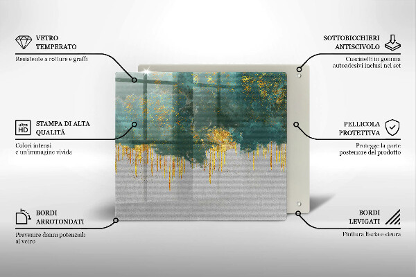 Protection plaque induction Abstraction avec de l'or
