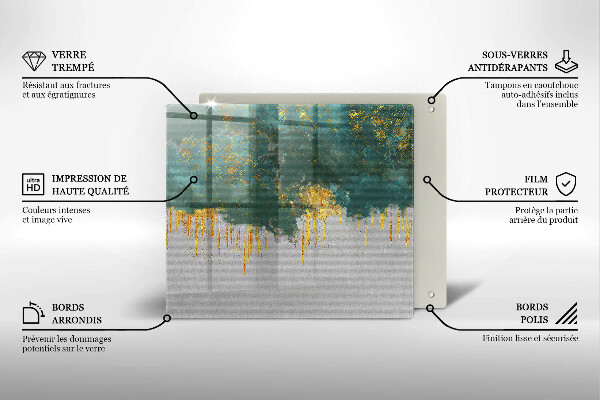 Protection plaque induction Abstraction avec de l'or