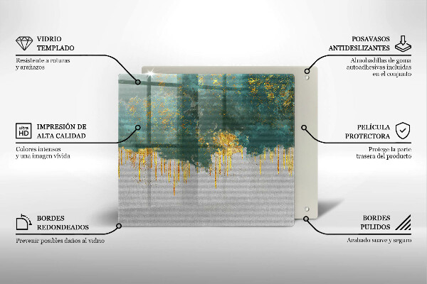 Protection plaque induction Abstraction avec de l'or