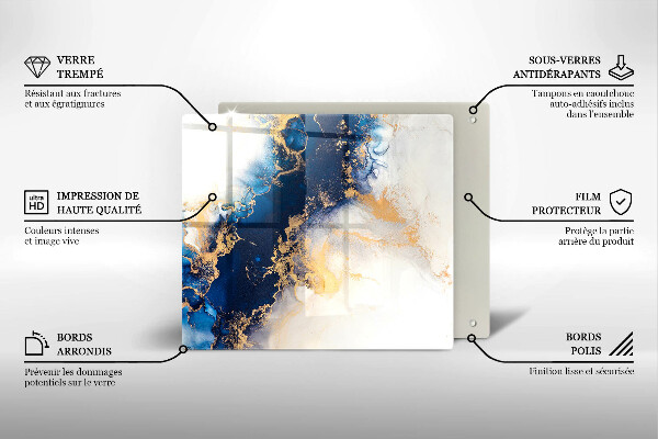 Protection plaque induction Abstraction avec du bleu