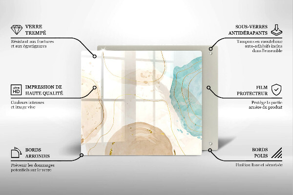 Protection plaque induction Formes bohèmes lumineuses