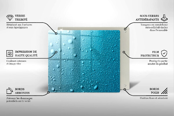 Protection plaque induction Gouttes d'eau