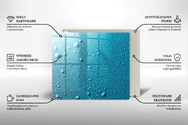 Protection plaque induction Gouttes d'eau