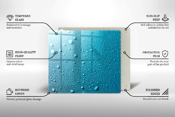 Protection plaque induction Gouttes d'eau