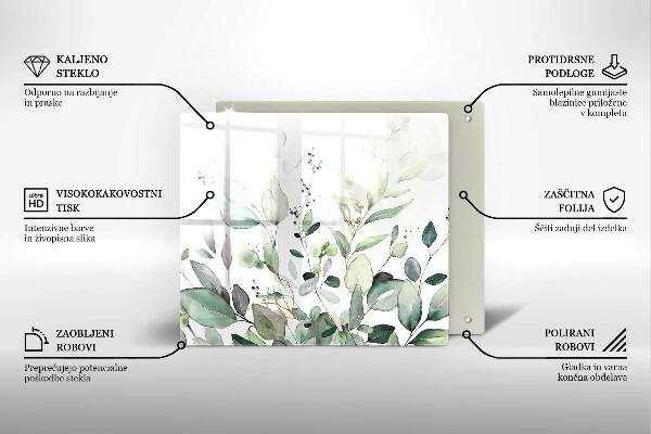 Protection plaque induction Plantes aquarelles