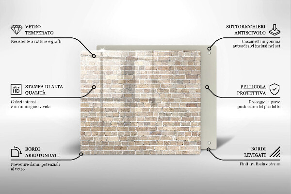 Protection plaque induction Mur de briques lumineuses