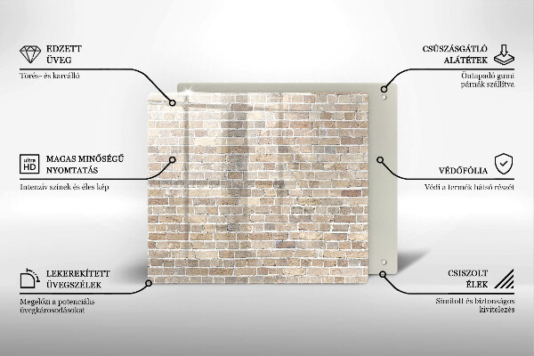 Protection plaque induction Mur de briques lumineuses