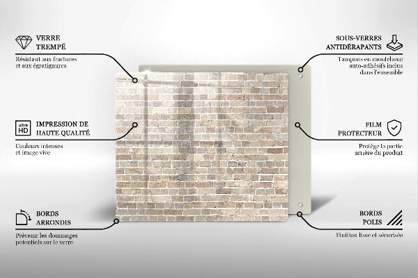 Protection plaque induction Mur de briques lumineuses