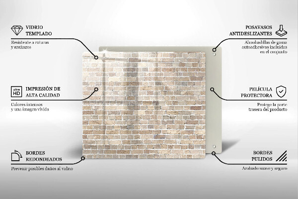 Protection plaque induction Mur de briques lumineuses