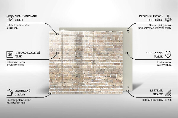 Protection plaque induction Mur de briques lumineuses