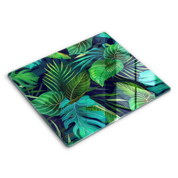 Protection plaque induction Illustration de feuilles de jungle