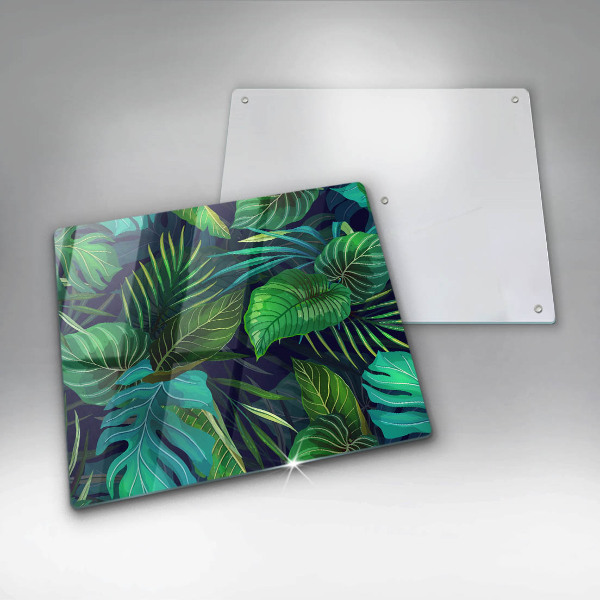 Protection plaque induction Illustration de feuilles de jungle