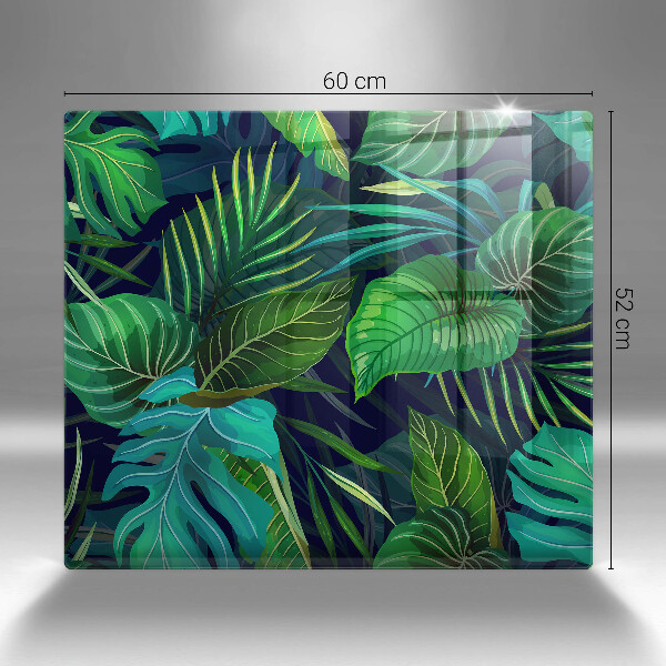 Protection plaque induction Illustration de feuilles de jungle