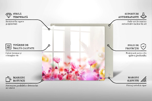 Protection plaque induction Prairie fleurie