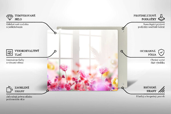 Protection plaque induction Prairie fleurie