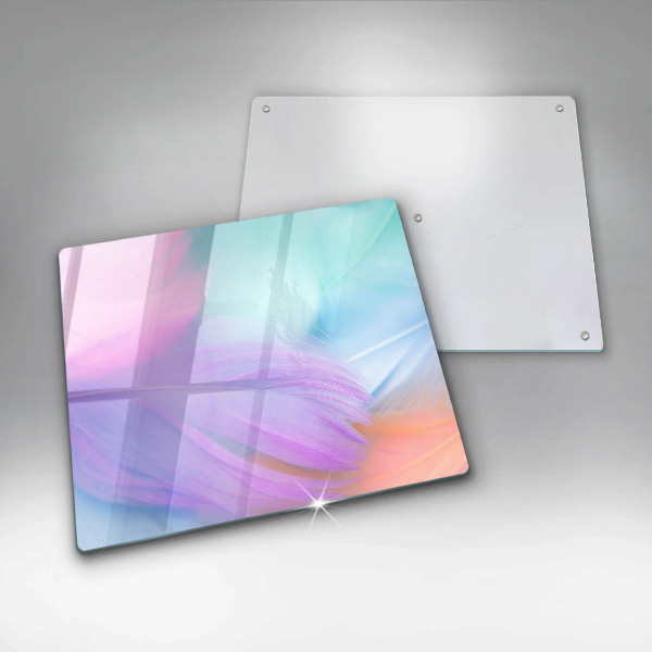 Protection plaque induction Plumes pastels