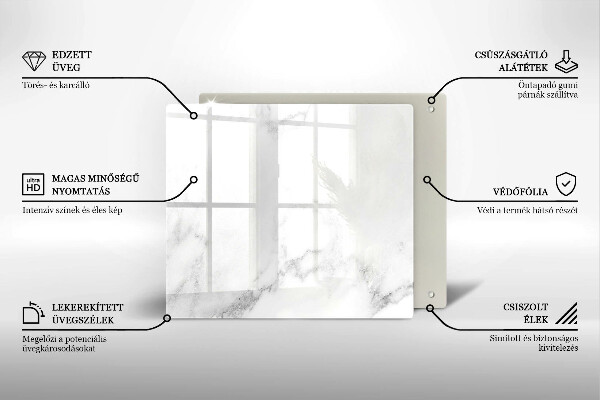 Protection plaque induction Marbre moderne