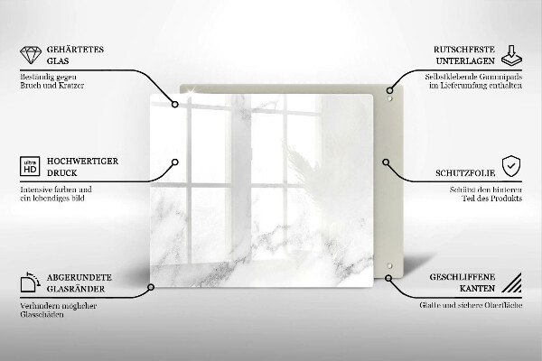 Protection plaque induction Marbre moderne