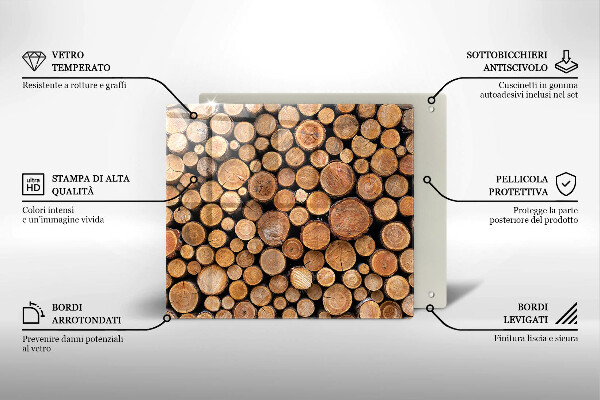 Protection plaque induction Des troncs d'arbres