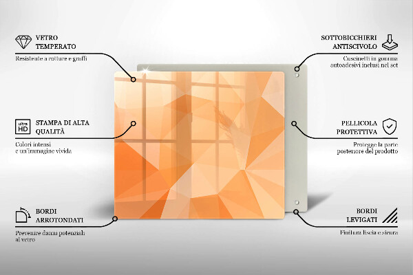 Protection plaque induction Fond géométrique