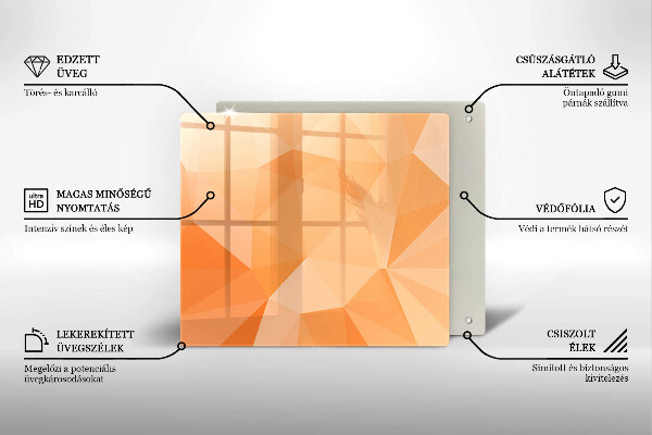 Protection plaque induction Fond géométrique