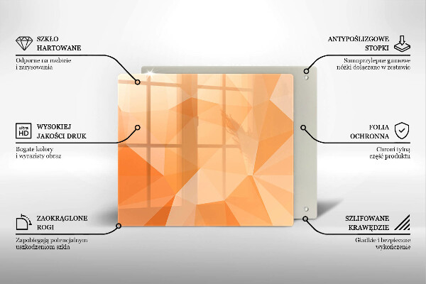 Protection plaque induction Fond géométrique