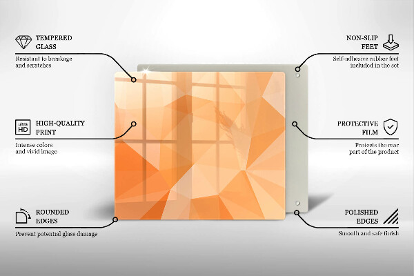 Protection plaque induction Fond géométrique