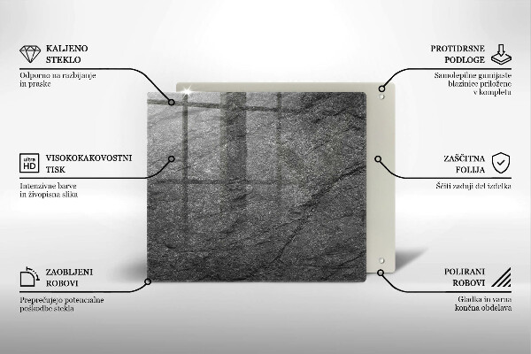 Protection plaque induction Texture de pierre