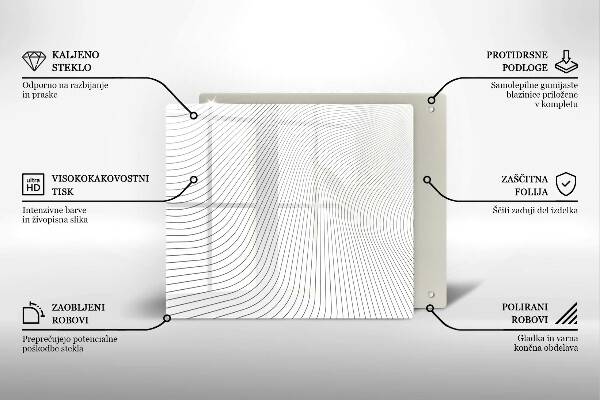 Protection plaque induction Modèle de lignes modernes