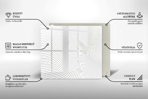Protection plaque induction Modèle de lignes modernes