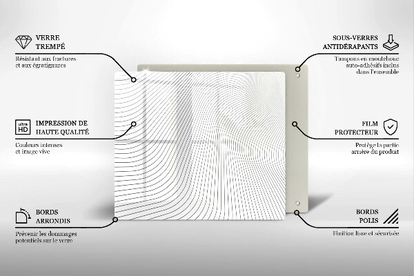 Protection plaque induction Modèle de lignes modernes