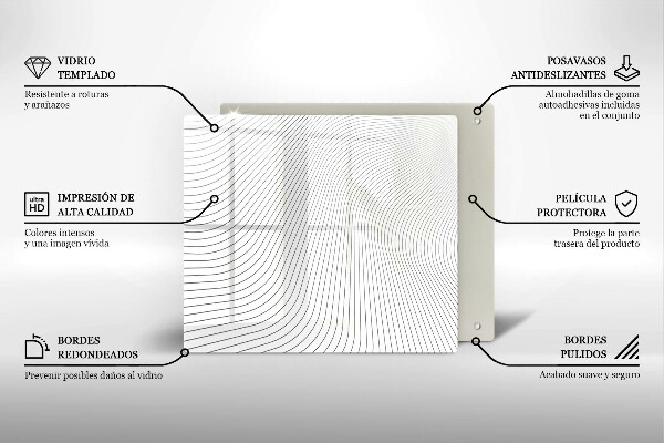 Protection plaque induction Modèle de lignes modernes